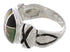 Silver Multicolor Inlay Southwest Ring Size 4-3/4 TX40040